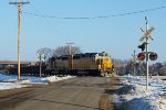 UP 1362 crossing Read Rd. on its way out of the yard